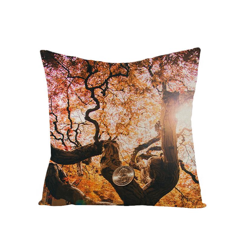 Zuhause Tropische Pflanze Grüne Blätter Polyester Kissenbezug Zuhause Nordischer Ins Stil Kissen Lendenkissenbezug