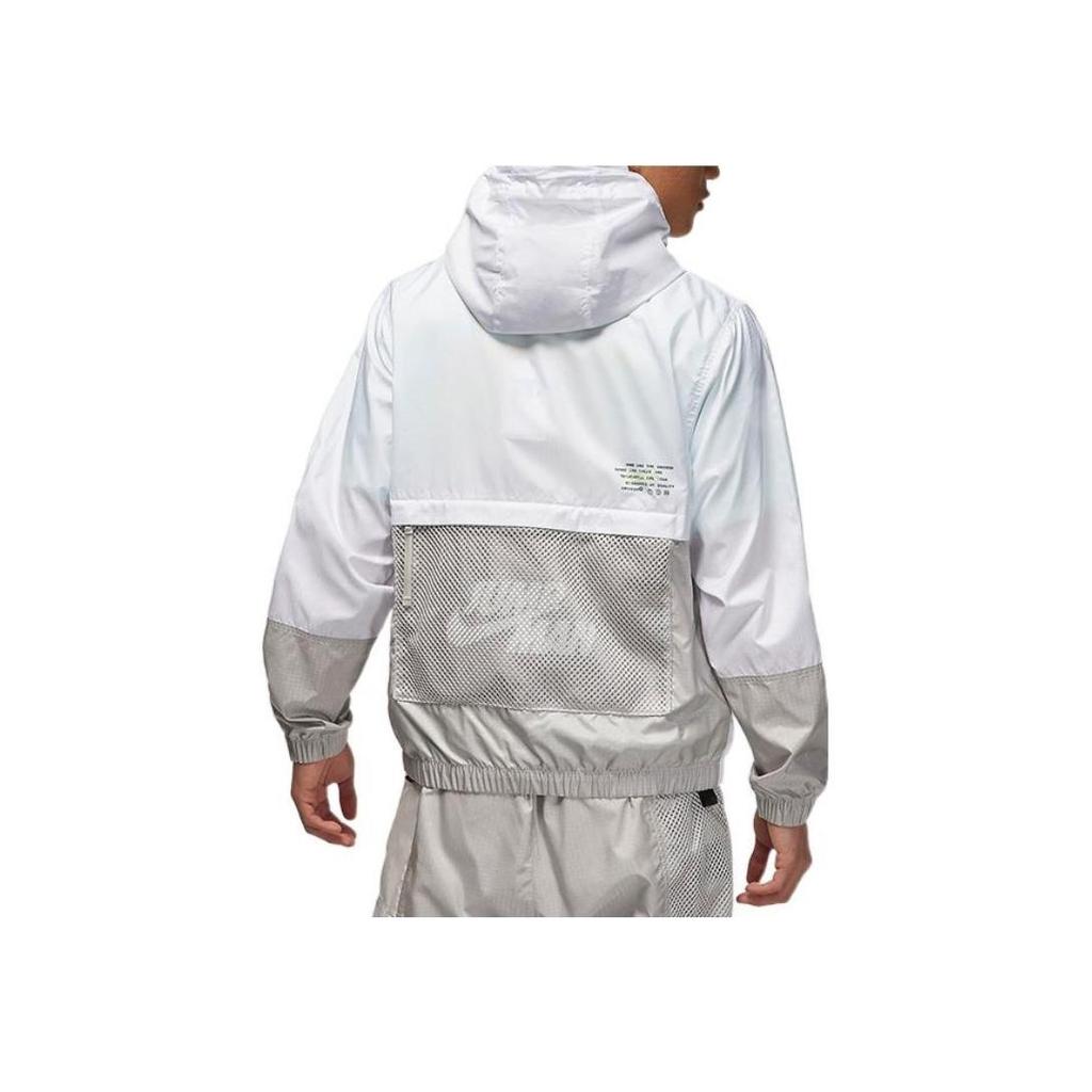 Jordan Colorblock Zip Hooded Jacket Men Outerwear White DM1868-100