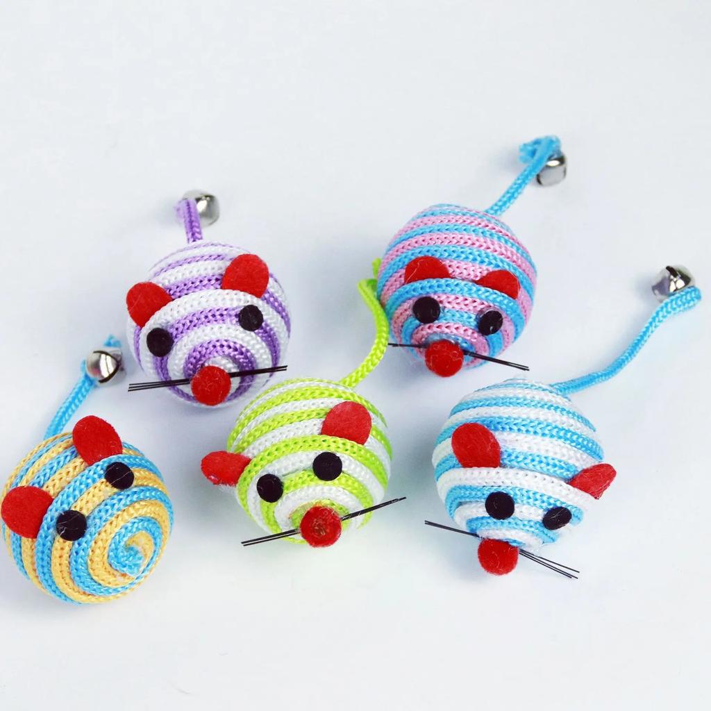 5/6 Stück Katzenspielzeug Plüsch Soundball Regenbogen mit Glocke Ball Haustierbedarf Katzenspielzeug Interaktives Spielen Katze Fangspielzeug Katze Plüsch