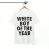 WHITE BOY OF THE YEAR T-Shirts Druck Kurzarm T-Shirt Retro Lässig Streetwear Vintage Tee Mode Top Unisex