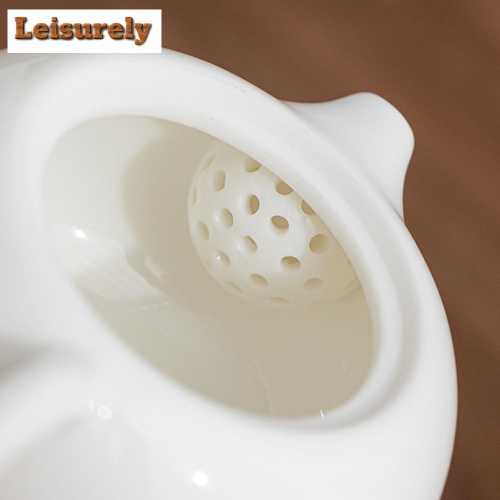 230 ml Dehua Schafsfett Jade Weißes Porzellan Xishi Teekanne Japanische Kanne Teekessel mit Sieb Teeartikel Zubehör Geschenk