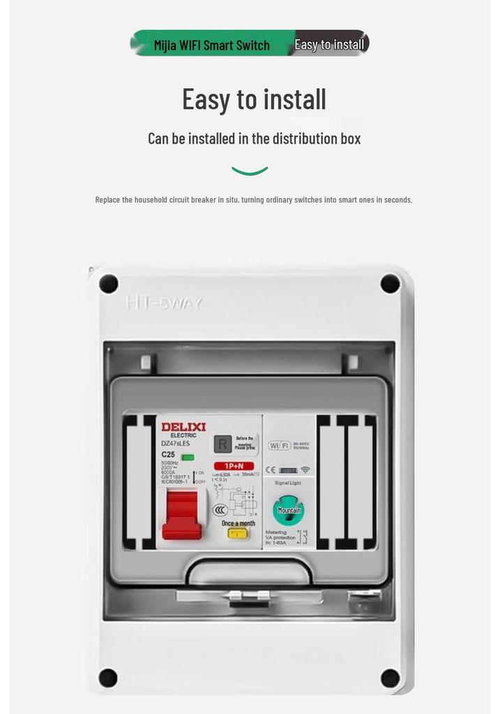 Tuya Smart WiFi Circuit Breaker with App Control and Timer