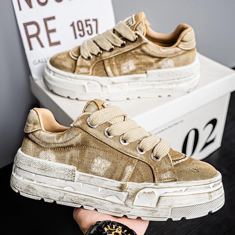 Men's Vulcanized Shoes Flat Non-slip Wear-resistant Breathable Sneakers Classic Fashion Canvas Casual Shoes Brand Shoes for Men
