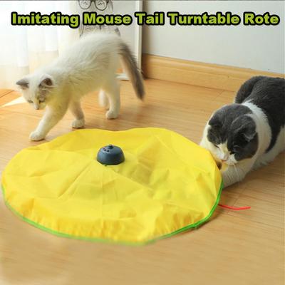 Dört hızlı Elektrikli Kedi Oyuncak Plaka Tease Kedi Sopa Pet Dönen Oyuncaklar 4 Çeşit Hız Akıllı Kedi Oyuncakları