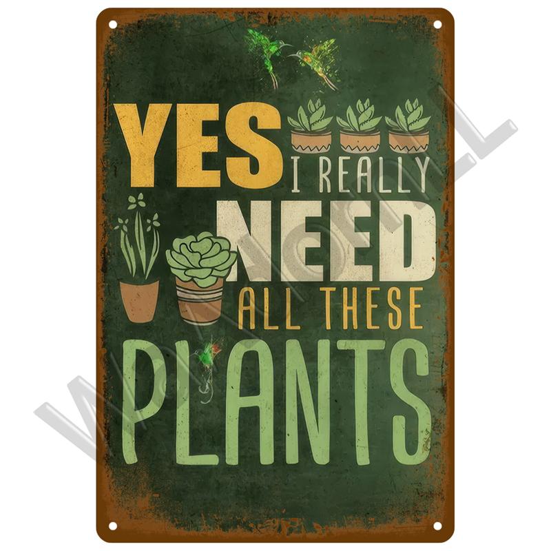 Retro Tin Sign For Cafe Garden Decorations Vintage Metal Sign Home Wall Art Mural Plaque Plate Room Decor Farm Painting Gift