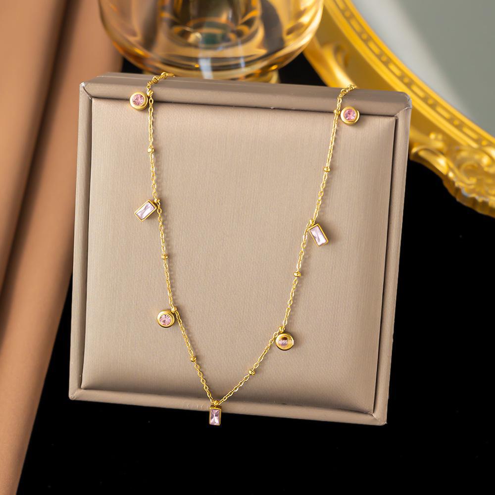 

Изысканное невыцветающее ожерелье из нержавеющей стали на ключицу для женщин