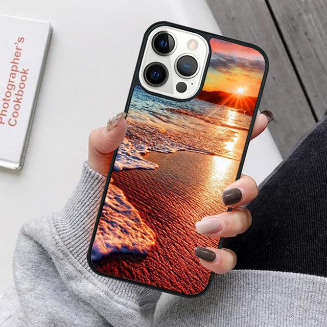 Summer Beach Sunset On Sea Mobile Phone Cases Cover For iPhone 17 Air 16 16e 15 14 12 13 11 Pro MAX Apple Plus Coque