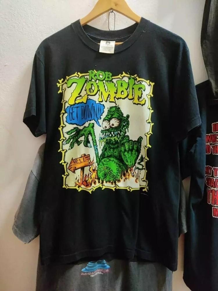 Rob Zombie Retro Style Get Down Black Unisex T-shirt Reprint S-5XL KH12517 Unisex T-Shirt S