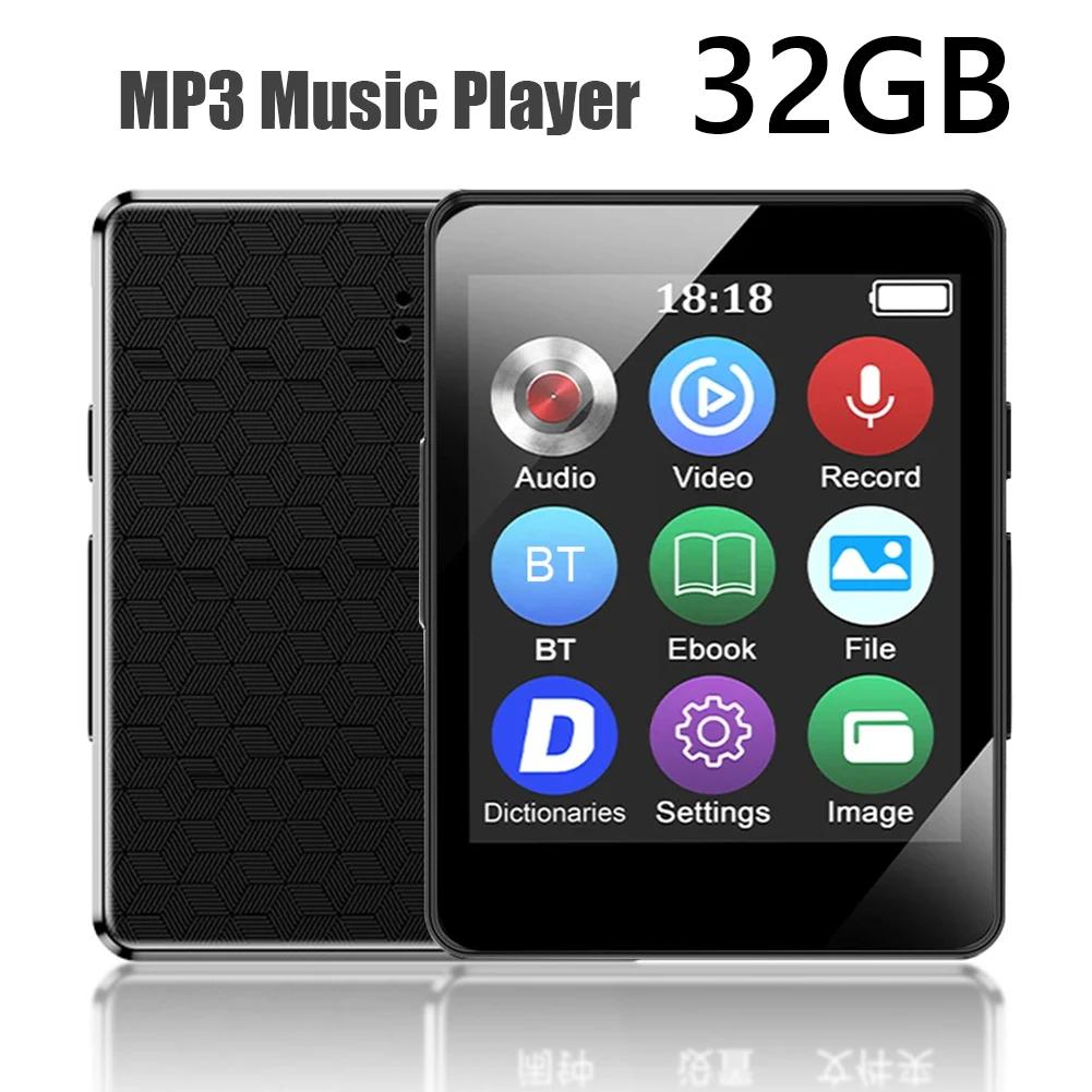 Portable MP4 Player with Speaker Touch/Button Full Screen Music Player BT HiFi MP3 Walkman Support FM Radio Recording E-Book