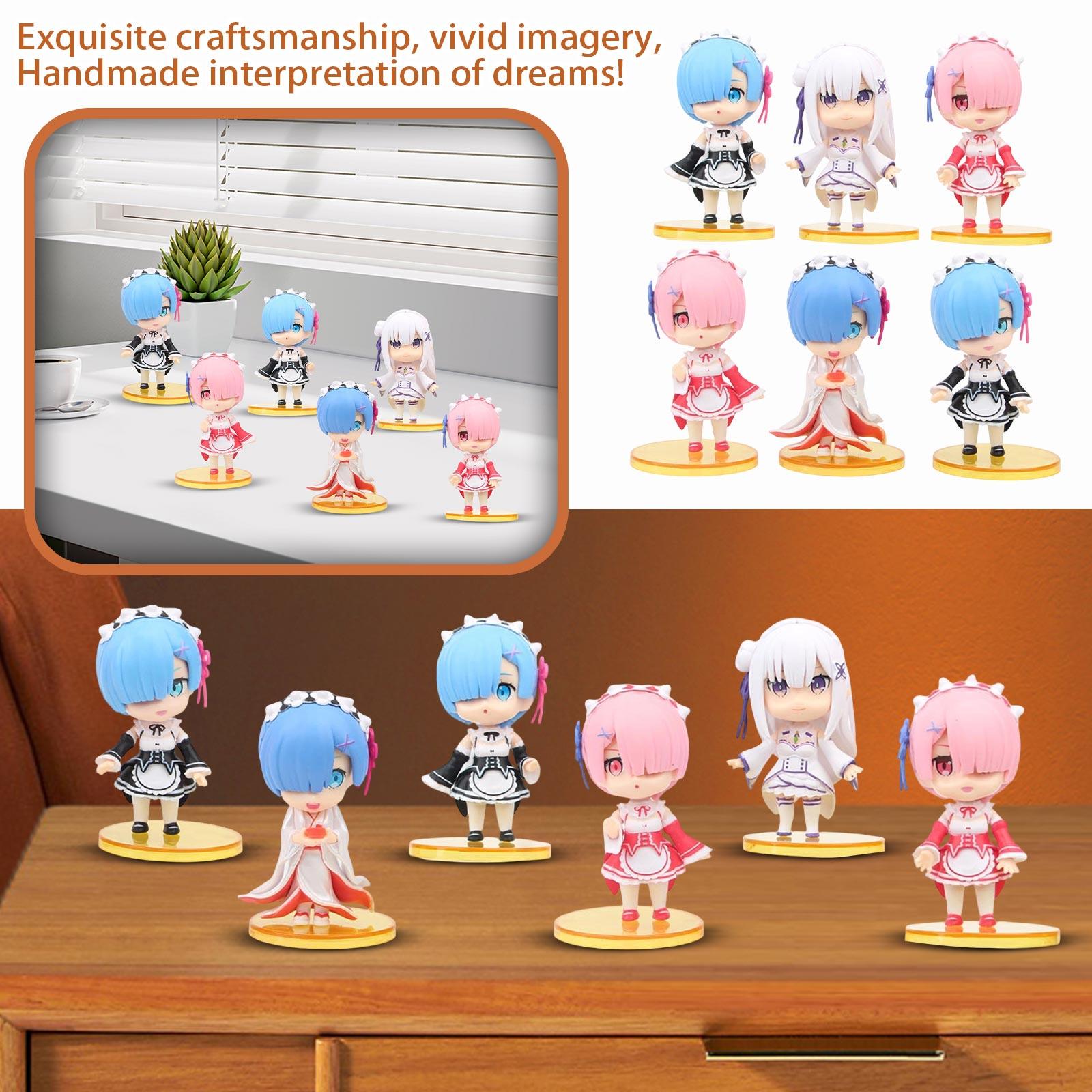 6 Pc Figurine Q Version, Life Cake Ornament one size