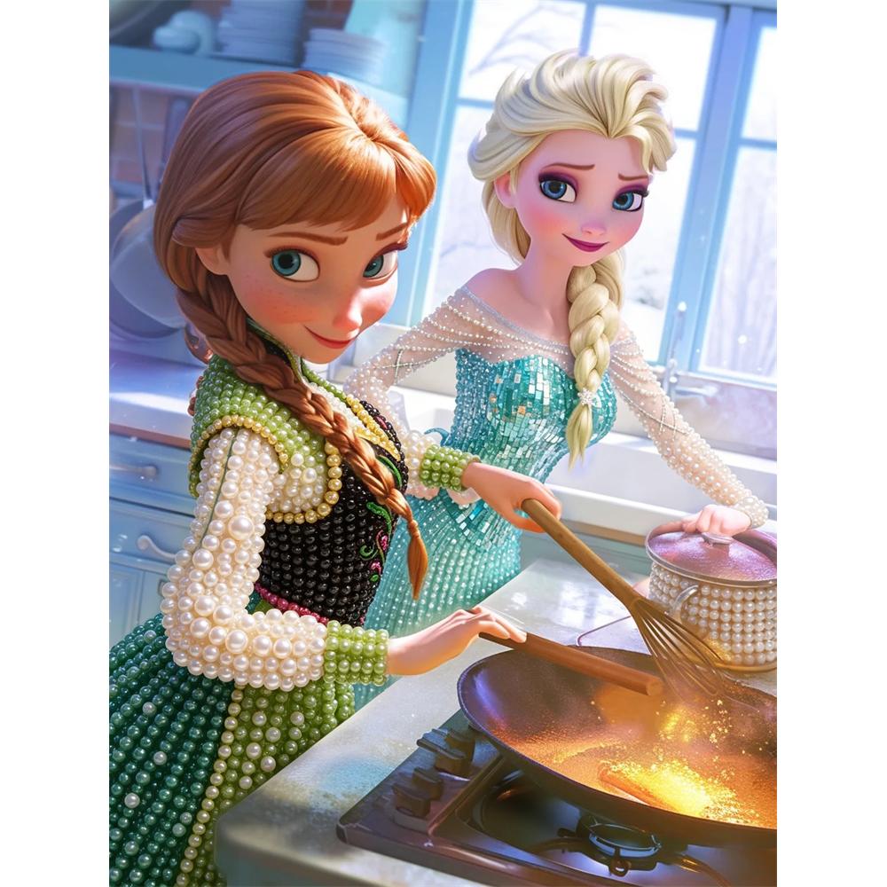 

Disney Pearl Painting Anna and Elsa DIY Pearl Painting Gem Art Pearl Dot Painting Picture Crafts Adult Beginner Gifts Home Decor 30x40