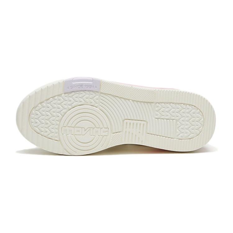 Anta Kids Non-Slip Shock Absorbing Low-Top Skate Shoes Kids Sneakers White Pink Green 322328815-10