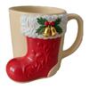 Christmas Coffee Cup Christmas Tree Elk Stocking Gingerbread Man Mug 260ml Dishwasher Microwave Tea Cocoa Cup for Home Office Outdoor Use