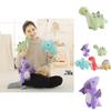 Adorable T-rex Triceratops Dinosaur Plush Toy For Kids Soft Squishy Stuffed Animal Doll