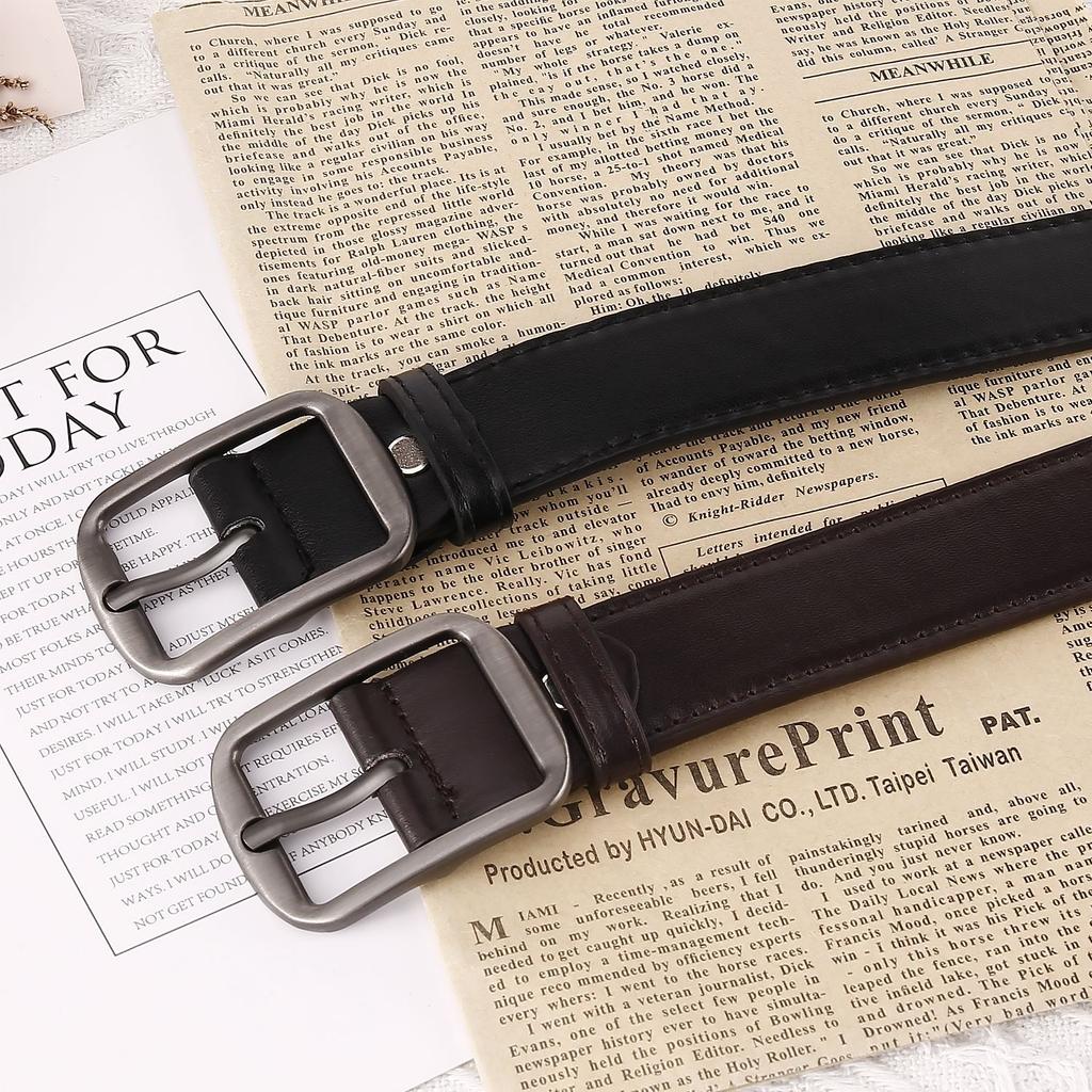 Cinto Fivela de Pino de Liga Cinto Masculino Moderno Masculino Simples Masculino e Feminino Mesmo Cinto Cinto Sutura de Carro