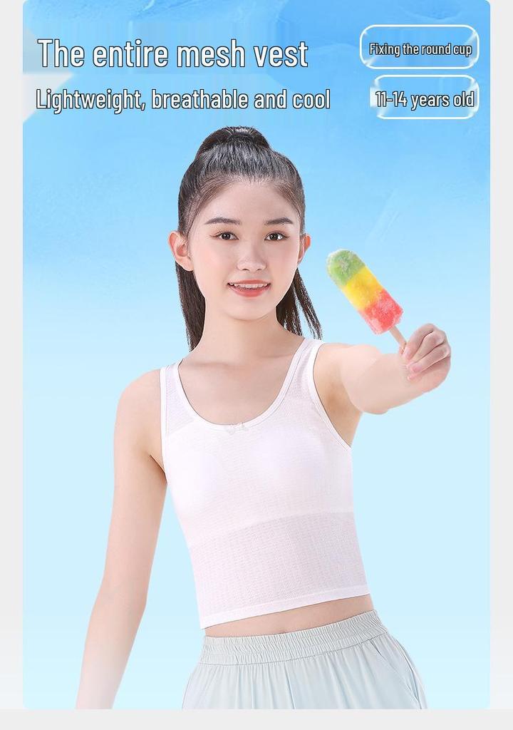 Middle School Girls' Breathable Mesh Training Bra (Ages 11-14)
