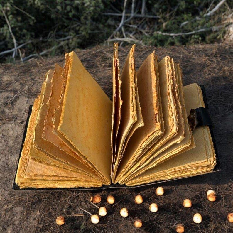 Leather Journal Gothic Notebook Snake Grimoire Print - Vintage Handmade Journal Book of Shadows Witchcrafts Journal Gift for Men
