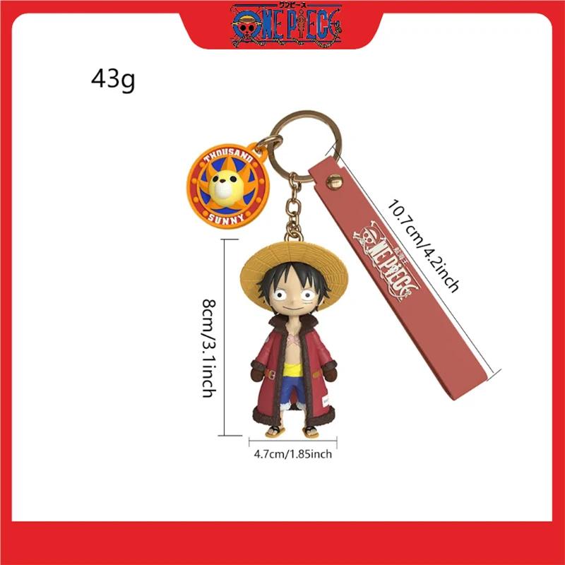 Genuine One Piece Anime  Keychain Cartoon Role Monkey D. Luffy Chopper Cute Key Chain Kawaii Bag Pendant Toy Xmas gift