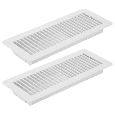 Grelha de Ventilação PATIKIL para Piso, 30 x 10 cm, Saída de Ar para Piso, Sistema de Ventilação, Ajustável, Montado na Parede, Branco, Conjunto de 2 Peças