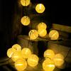 LED Nylon Lantern String Outdoor Garden Park Courtyard Terrace Solar Decorative Light