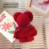 Bear-Shaped Coral Fleece Handkerchief – Practical Gift for Weddings, Birthdays, and Events