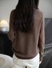Women's Wool Round Neck Knit Cardigan - Versatile Autumn/Winter Sweater Outerwear