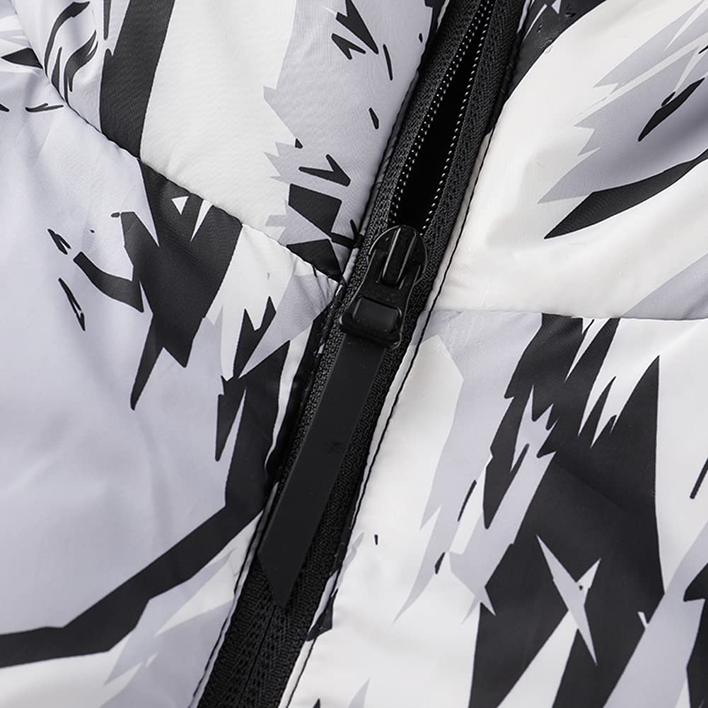 Kelme Men's Padded Down Jacket with Hood, Short Thick Down Coat (Black, Size S)