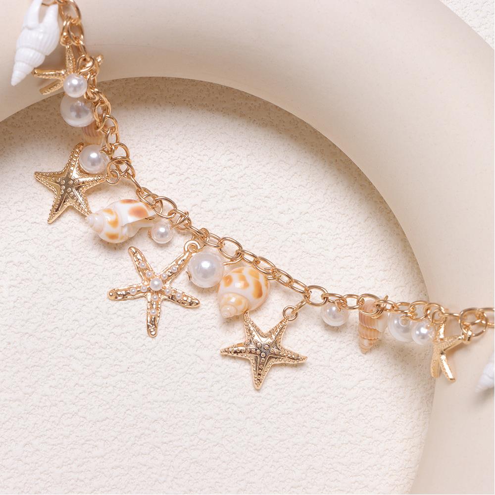 Bohemian Style Multi-layer Bag Chain For Handbag DIY Jewelry Accessory Gift Women Pants Chain With Imitate Starfish Conch Pearl