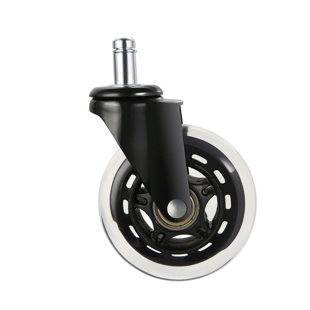 Office Chair Wheels, Set of 5, 3 inch Caster Wheels Replacement for Hardwood Floors and Carpet, Heavy Duty Computer Gaming Desk Casters with 130 lbs