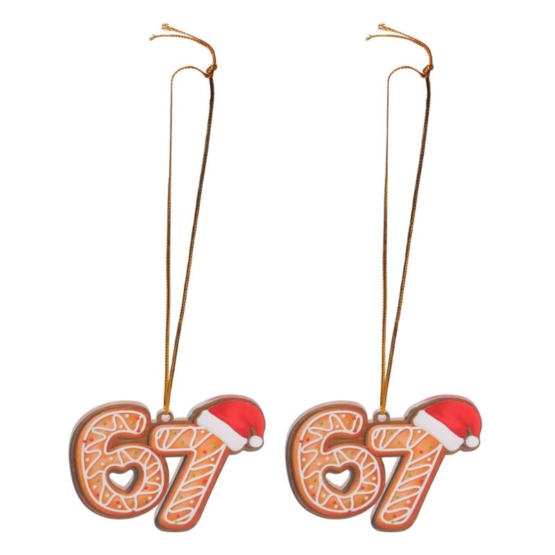 

Humorous 67 Themed Acrylic Hanging Ornament Decorative Christmas Tree Decoration Unique Gift For Adults Friend 1