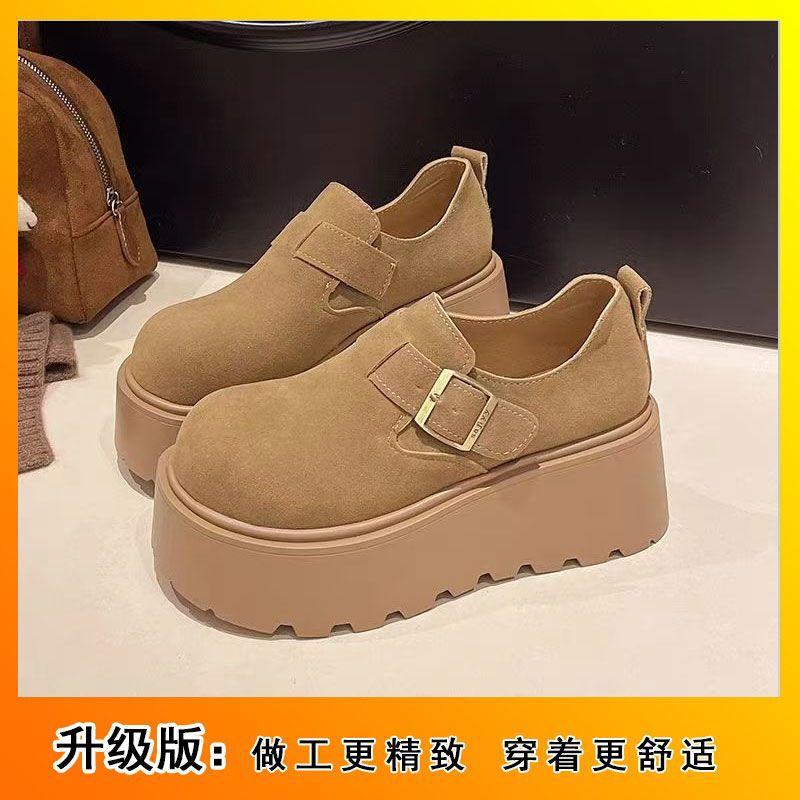 

2025 новая осень и зима платформа Boken маленький рост человека обувь Boken женские универсальные туфли-лоферы с большой головой, уродливые и милые 40