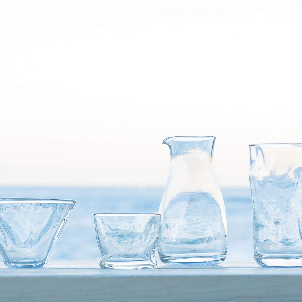 ADERIA Cold Sake Set of Made In Dishwasher Commercial with a Perfect for Serving Cold Dipping and Dashi Hand-Possible Carafes, 290ml, 3, Japan, Safe,