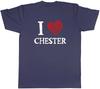 T-shirt Unisex I Love Chester Cheshire RoUnisex Maglietta Città Medievale Regalo