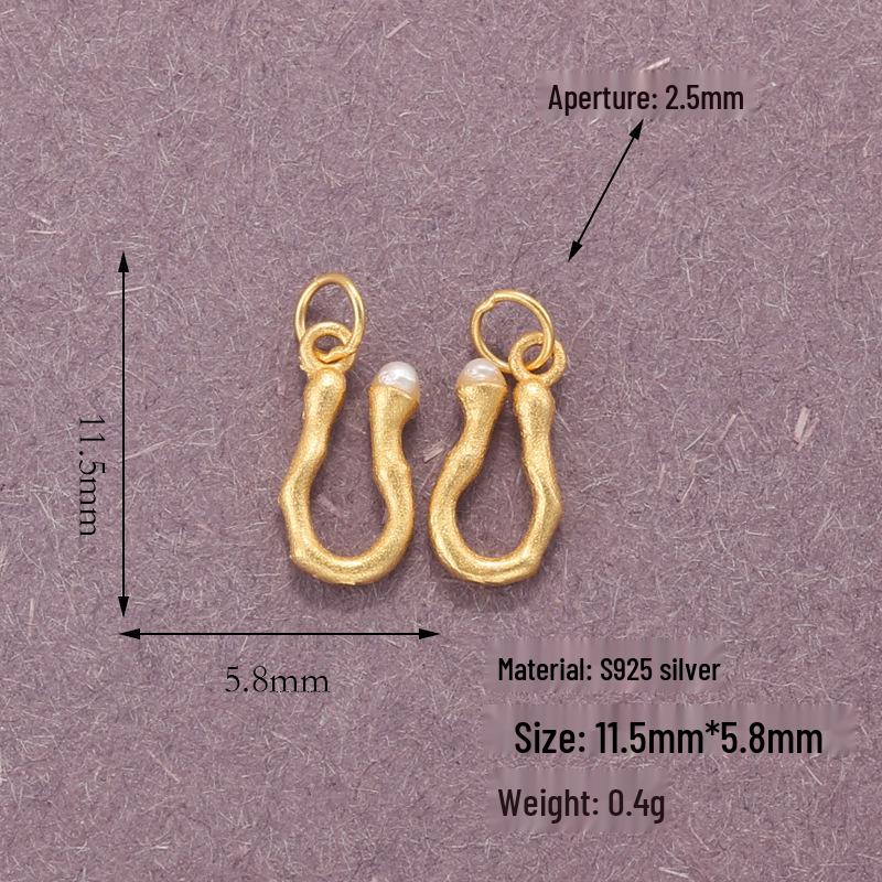 S925 Sterling Silver Gold-Plated Pearl Koi Necklace with Auspicious Clouds and Phoenix S-Hook Clasp