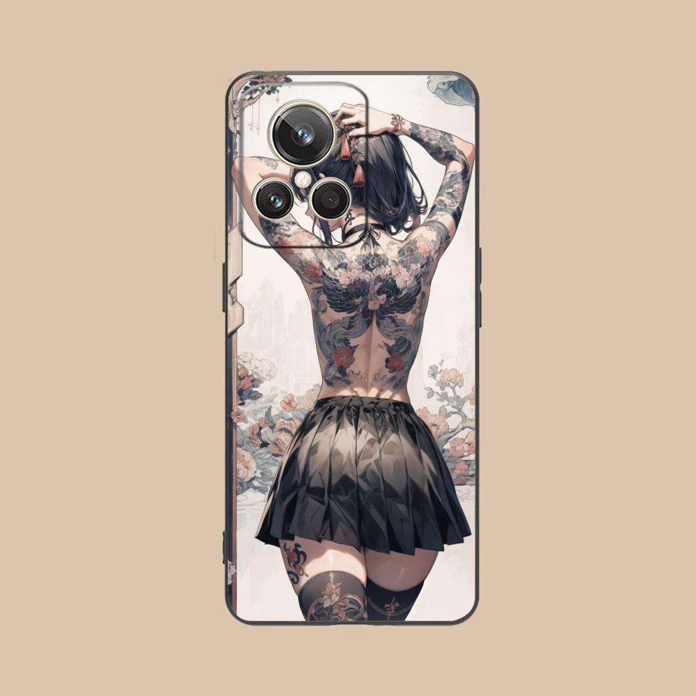 Fashion Tattoo Girl Mobile Phone Case for Realme GT 8 Neo Pro C75 73 71 C67 65 C55 53 C35 31 C20 15 Colorful Printing Cover