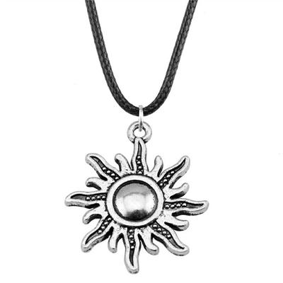 Alloy Skeleton Sun Moon Pendant Star Necklace American Vintages Jewelry