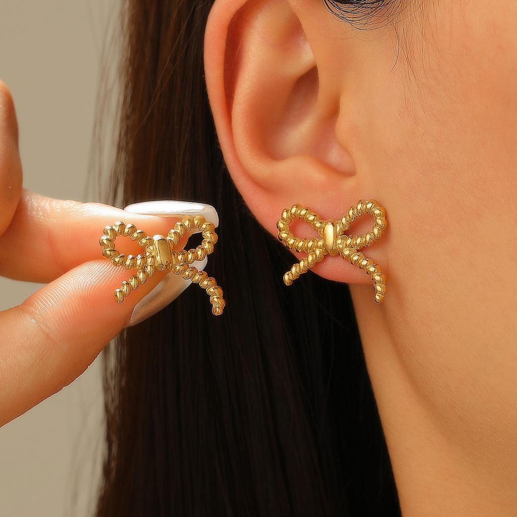 DIGADAGU Luxury Shrimp Butterfly Simulation Stud Earrings Stainless Steel Exaggerated Earrings Women's Jewelry Party Accessories
