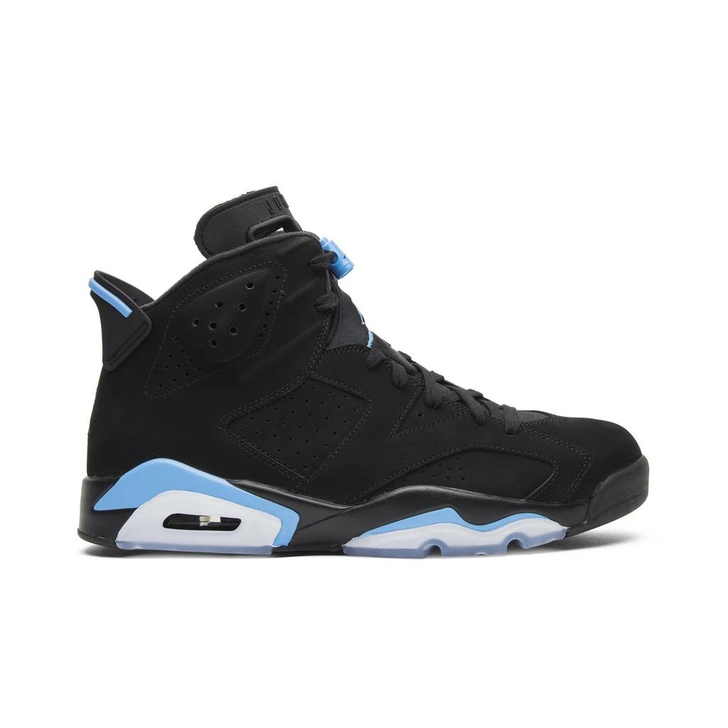 Air Jordan 6 Retro 'UNC' (Unisex) Black / University Blue Vintage Basketball Shoes 384664 006