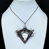 Howlite Pendant, 999 Copper Wire Wrapped Gemstone Jewelry, Handmade Pendant, For Thanksgiving