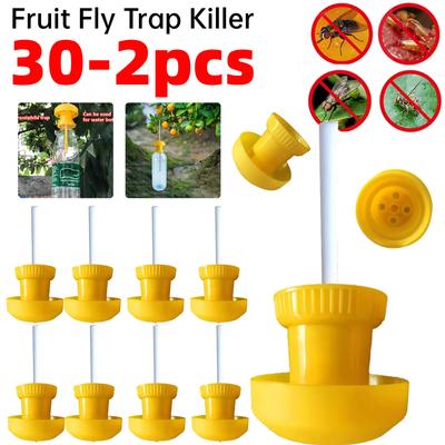 2-30PCS Pest Control Drosophila Catcher Fruit Fly Trap Killer Cover Hanging Plastic Pest Fruit Fly Trap For Home Garden Farm