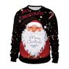 Men's Autumn and Winter 3D Printed Crew Neck Sweater Fashion Versatile Trend Breathable Casual