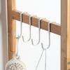 2 Pezzi Ganci per Ante di Armadietti Ganci Appendi Metallo Robusti per Asciugamani Borse Vestiti Senza Trapano Gancio Doppio Appendi per Bagno Cucina Armadio Stanza