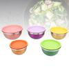 5 Pieces Stainless Steel Bowls with Lids Multipurpose Baking and Mixing Bowl Set for Vegetable Fruit