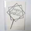 5pcs Cake topper Happy birthday black and white gold creative glitter plug-in multiple happy birthday cupcake toppers