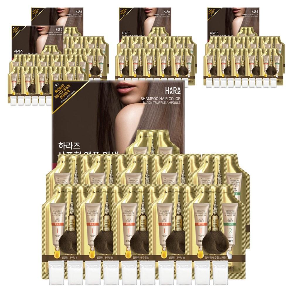 Haraz Shampoo-type Ampoule Hair Dye Blending Natural Brown 5 pcs