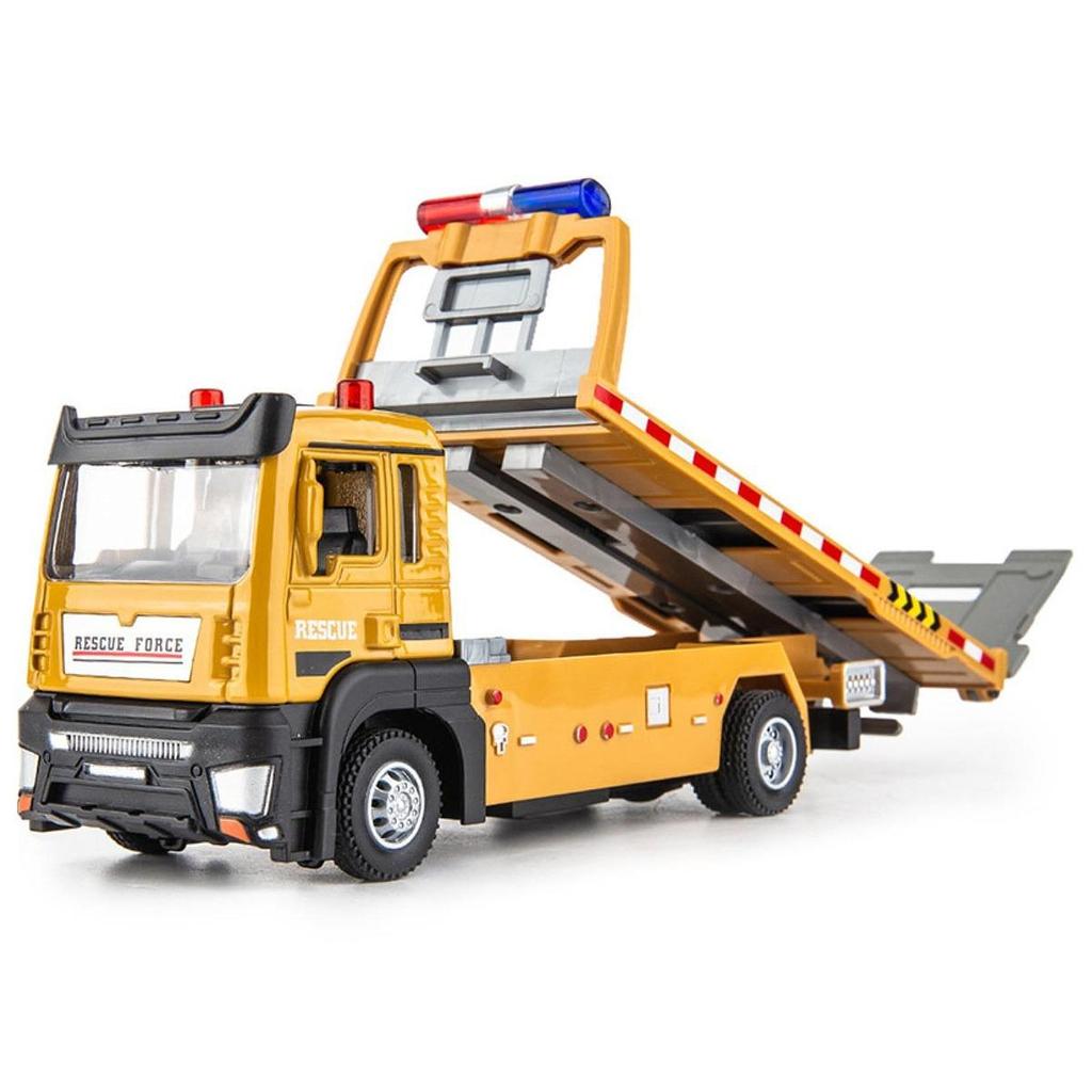 1/32 Tow Truck Toy,Construction Toys,Flatbed Trailer,Holiday Gift Alloy Model,Tow