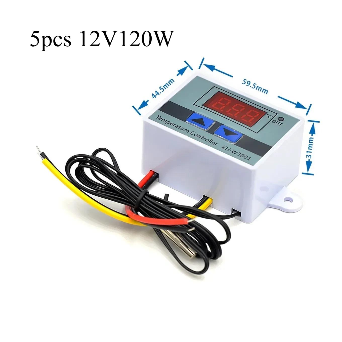 

10A 12V 24V 220VAC Digital LED Temperature Controller XH-W3001 for Arduino Cooling Heating Switch Thermostat NTC Sensor