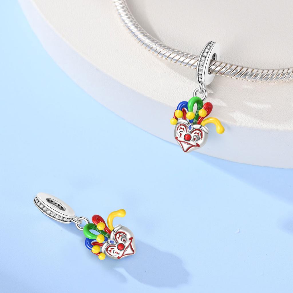 Plated 925 Silver Joker Playing Cards Charms Fit 925 Charms Bracelet Beads Jewelry Gifts for Women