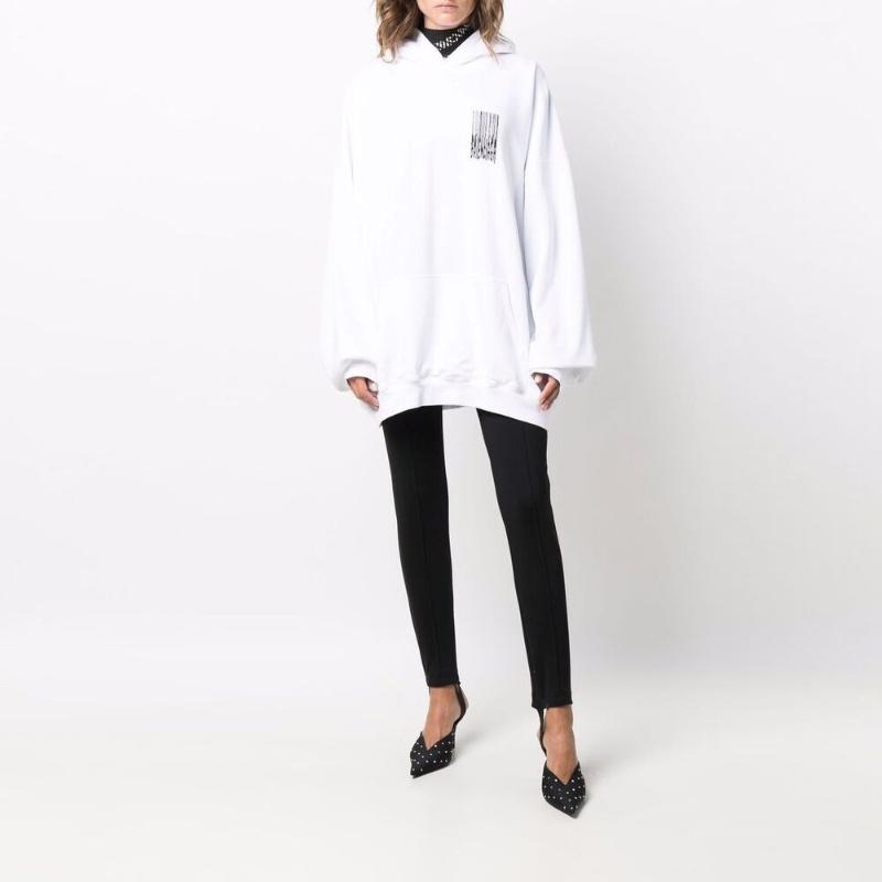 Balenciaga Barcode Cotton Hoodie 'White' Unisex 651799TKVE69040