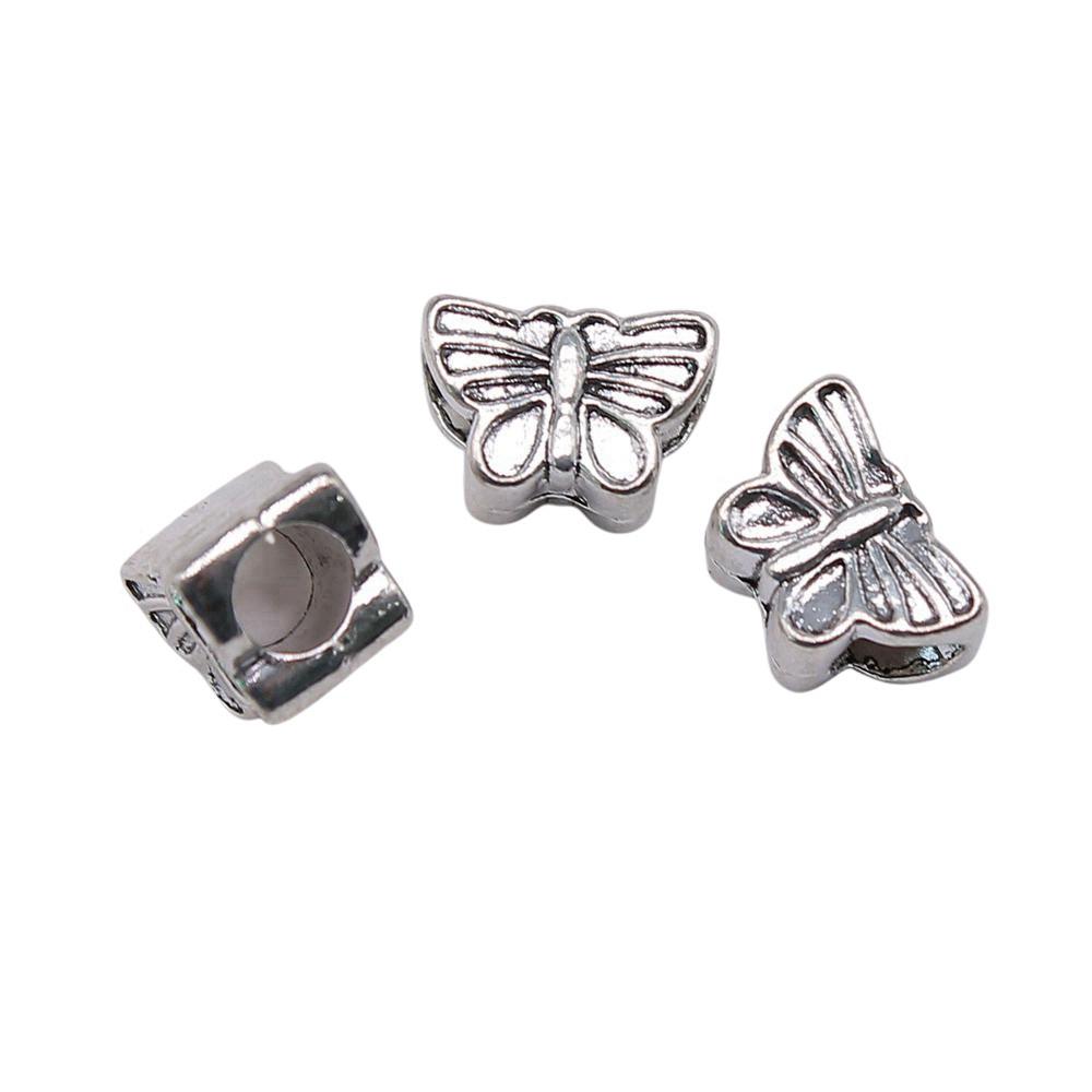 Animal Spacer Beads Large Hole Charms For Necklace Jewelry Making Starter Kit